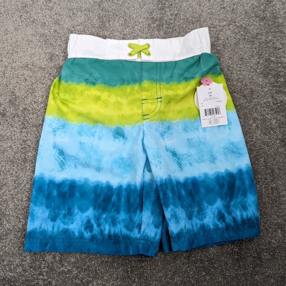 George Boy's Swim Trunks Shorts Size 6 Youth Small Abstract Print NEW